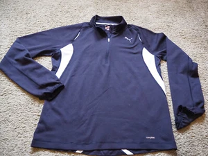 Puma Laufshirt Shirt Langarm schwarz # Jogging # Fitness # M Zip - Bild 1 von 6