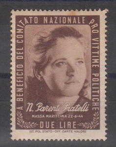 ARDEATINE 1944 PARENTI PRATELLI COMITATO VITTIME POLITICHE FRANCOBOLLO LIRE 2 - Picture 1 of 1