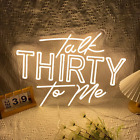 Talk Thirty To Me Neon Signs For Wall Decor,23.7 Inch Happy Birthday Neon Sig...