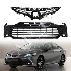 For 2021-2024 Toyota Camry LE XLE Front Bumper Upper Lower Grille Assembly Set - Picture 1 of 7