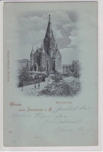 AK Zwickau, Moritzkirche, Mondscheinkarte 1898 - Bild 1 von 2