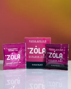 ZOLA EYELASH TINT WITH COLLAGEN BLUE-BLACK IN A SACHET WITH OXIDANT 1.8% - Picture 1 of 1