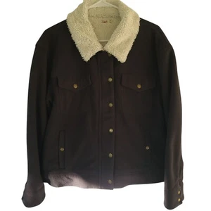 Giacca camionista foderata sherpa donna Faherty pile taglia LG nero western - Foto 1 di 17