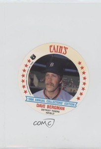 1986 Cain's Snack Time Detroit Tigers Discs Food Issue Dave Bergman #3