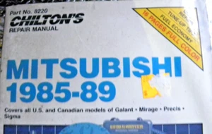 Chilton's Mitsubishi 1985-1989 Repair Manual Book Galant Mirage Precis Sigma - Picture 1 of 6