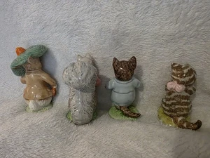 Beatrix Potter 4er-Set - Benjamin Bunny Timmy Zehenspitzen Tom Kätzchen Miss Moppett - Bild 1 von 6
