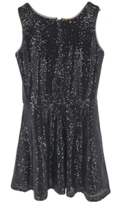 Gap Kids Black Sequin Party Dress Birthday Holiday Girls Size XXL 14-16 - Picture 1 of 10