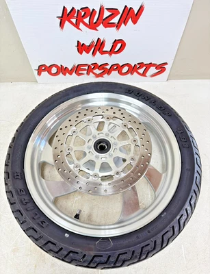 Llanta delantera Victory Kingpin 2007 18x3,00 + rotor de freno 5 k millas ¡¡Bonito!!! Foto 1 de 4