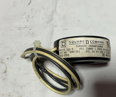 SQUARE D 2NR-301-001 Current Transformer Ratio 300:5 10KV 600V 50-400Hz - Image 1 of 3