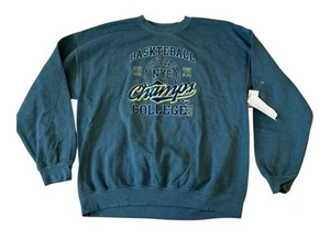 Urban Outfitters Basketball NYC Champs College Graphic Sweatshirt Teal L/XL - Picture 1 of 6
