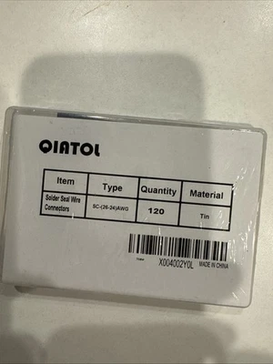 QIATOL Solder Seal Wire Connectors 120pcs, Waterproof Heat Shrink Terminals - Image 1 of 2