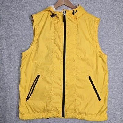 Vtg Y2k GAP Nylon Windbreaker Mesh Jacket Sleeveless Men M Yellow 2000 Gorpcore - Image 1 of 4