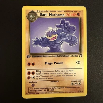 Pokemon Cards: Team Rocket 1st Edition Rare: Dark Machamp 27/82 - Image 1 of 4