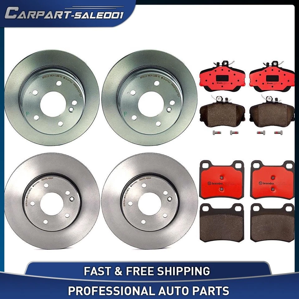 Juego de pastillas de freno de disco delanteras traseras rotor de freno de disco para Mercedes-Benz C280 1995-1995 Foto 1 de 4