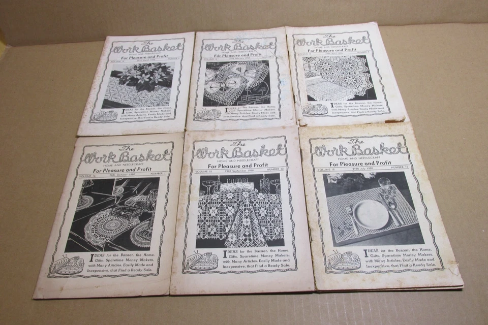 1950 THE WORKBASKET CRAFT MAGAZINE: FEBRUARY, MARCH, APRIL, JULY, SEPTEMBER, OCT - Image 1 of 1