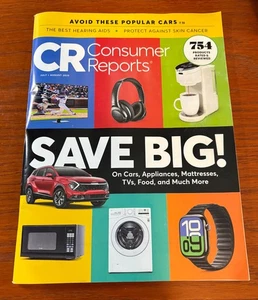 Consumer Reports 2025 Magazine ~SAVE BIG! ~Cars to Avoid ~ Best Hearing Aids - Foto 1 di 1