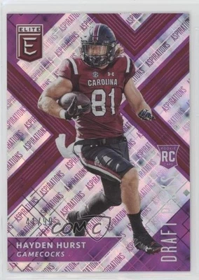 2018 Elite Draft Picks Aspirations Purple Variation /99 Hayden Hurst Rookie RC - Image 1 of 2
