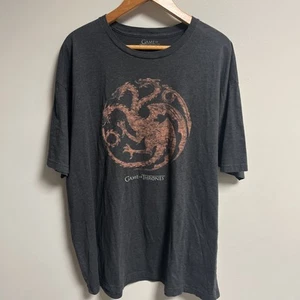 Game of Thrones T-Shirt - Blood Red Targaryen Symbol Dragon Adult Sz 2XL - Picture 1 of 4