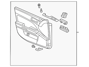 Genuine GM Ebony Front Driver Side Door Trim 15933391 - Picture 1 of 2