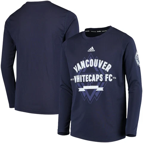Youth Medium Vancouver Whitecaps FC Long Sleeve Shirt adidas Flip Throw Cover