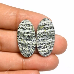21.00 Cts Natural Green Swiss Opal Loose Gemstone Oval Cabochon Pair 26X13X4 mm - Picture 1 of 6