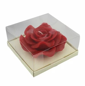 Vela en forma de rosa roja - Hermoso regalo romántico y fragancia para el hogar - Imagen 1 de 1