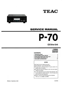 Manual de servicio para Teac P-70  - Imagen 1 de 1