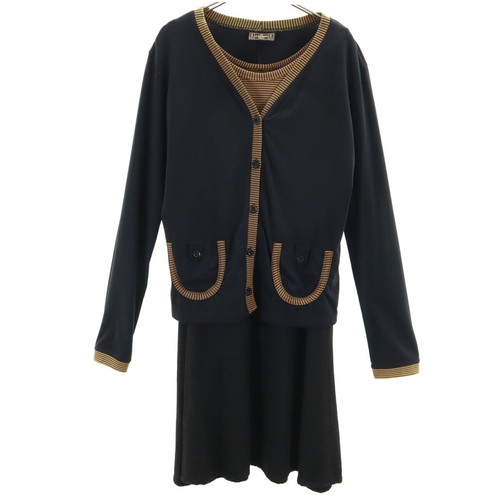 Abito donna FENDI made in Italy modello bordo manica lunga ensemble ginocchio