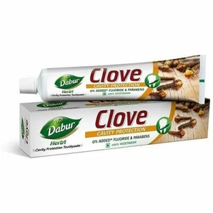Dabur Herb'l Clove -Cavity Protection Toothpaste Natural - 100G Tube - Free Ship
