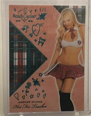 2017 Ashley Hobbs Benchwarmer Bench Warmer Hot For Teacher Card 5/5 Playboy 2010 - Image 1 of 2