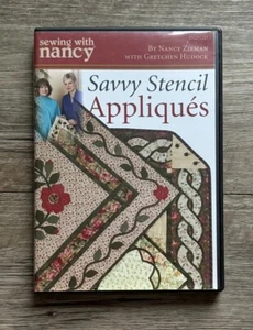Sewing with Nancy "Savvy Stencil Appliques" DVD 2006 OOP Nancy Zieman FREE SHIP - Picture 1 of 3