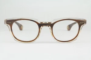 Rare Authentic Blake Kuwahara BLORE BROWN HORN 45mm Frames Glasses Japan - Picture 1 of 5