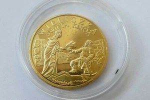 Polonia Medalla chapada en oro de Polonia "Salt mines Wieliczka" - Imagen 1 de 2