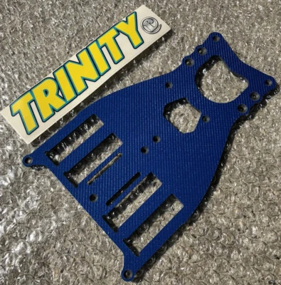 Trinity Rc Car Pan Reflex 12 Blue Carbon Fiber Vintage Chassis Rare - Image 1 of 4