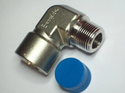 1 - Swagelok Stainless Steel Male Pipe Street Elbow Fitting, 3/4" MNPT, SS-12-SE - Image 1 of 3