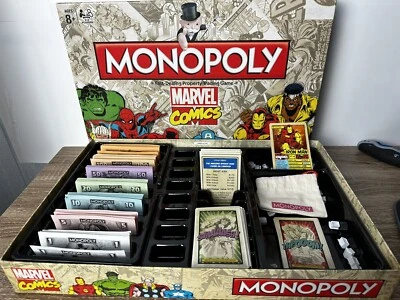 Monopoly Marvel Comics Hasbro 2015 Complete A+ Condition Spiderman Hulk Iron Man - Image 1 of 4