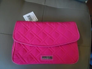 $88 VB Fuchsia CAIN SHOULDER BAG Microfiber Patent Leather Trim - Picture 1 of 4