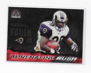 2002 Pacific Football Adrenaline Rush #15 Marshall Faulk Rams FREE SHIPPING