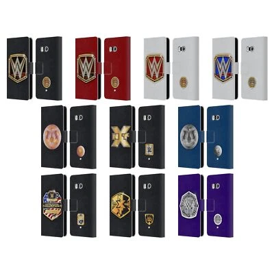 OFFICIAL WWE TITLE BELTS LEATHER BOOK WALLET CASE COVER FOR HTC PHONES 1 - Image 1 of 4