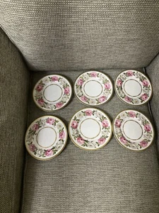 6x Royal Worcester Bone China,6.1/4” Dia Side Plate,Royal Garden,dot Dash - Picture 1 of 5