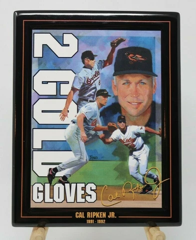CAL RIPKEN JR. 2 Gold Gloves Bradford Exchange LIMITED EDITION Plaque #628B Cover