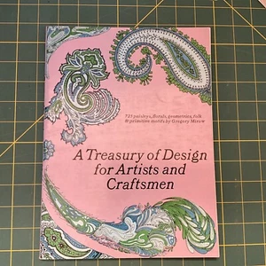 A Treasury Of Design Artists & Craftsman 725 Paisleys Geometric Motif Book 1969 - Picture 1 of 11