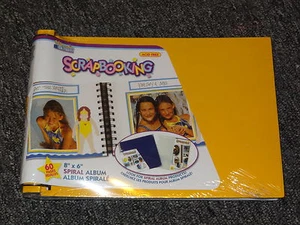 8"x6" Spiral Yellow Scrapbook Album 60 Pages Westrim Crafts School Project 8X6 - Picture 1 of 4