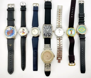 Vintage Men’s Watch Lot 9 Novelty Plastic Man Mickey Disneyland Swatch Timex Aut - Picture 1 of 12