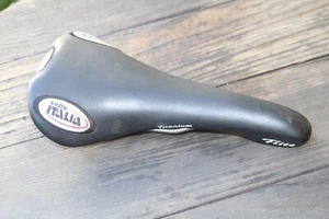 VINTAGE Selle Italia FLITE Black Leather Ti Rail Saddle EXCELLENT USED 2001 - Picture 1 of 10