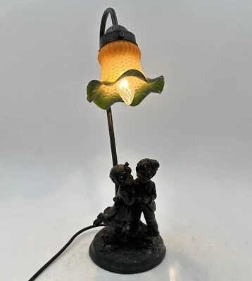 Widdop Bingham Young Love, Lámpara de Mesa con Pantalla de Tulipán de Vidrio De Colección 2000 Foto 1 de 4