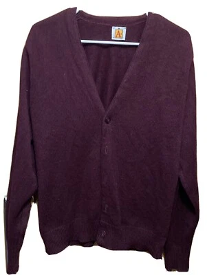 Cardigã suéter roxo Disney Worldwide Services suéter masculino tamanho médio - Imagem 1 de 3