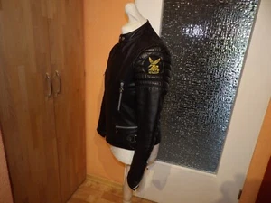 Moto Cuir años 70 80 chaqueta de moto chaqueta de cuero chaqueta de motorista vintage talla aprox. 48 - Imagen 1 de 15