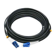 Black Armored Fiber Cable Duplex Fiber LC-LC UPC SM 9/125 Optic Patch Cord 10M