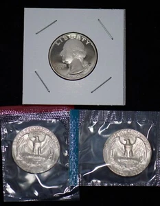 1974 S Gem Proof P/D BU Washington Quarters US Mint 3 Coin Set Lot - Picture 1 of 1